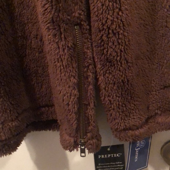 NWT Lauren James Co. Linden Sherpa Pullover in Chocolate Brown size Large. - Picture 6 of 9